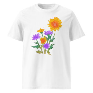 Camiseta flores Yo No Soy Cualquiera diseño minimalista