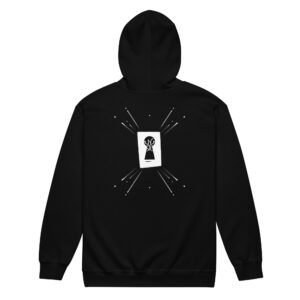 Sudadera unisex con capucha y cremallera YNSC — la cerradura trasera