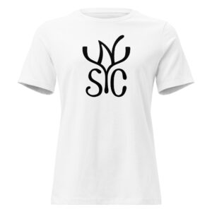 Camiseta entallada YNSC — negro rotundo